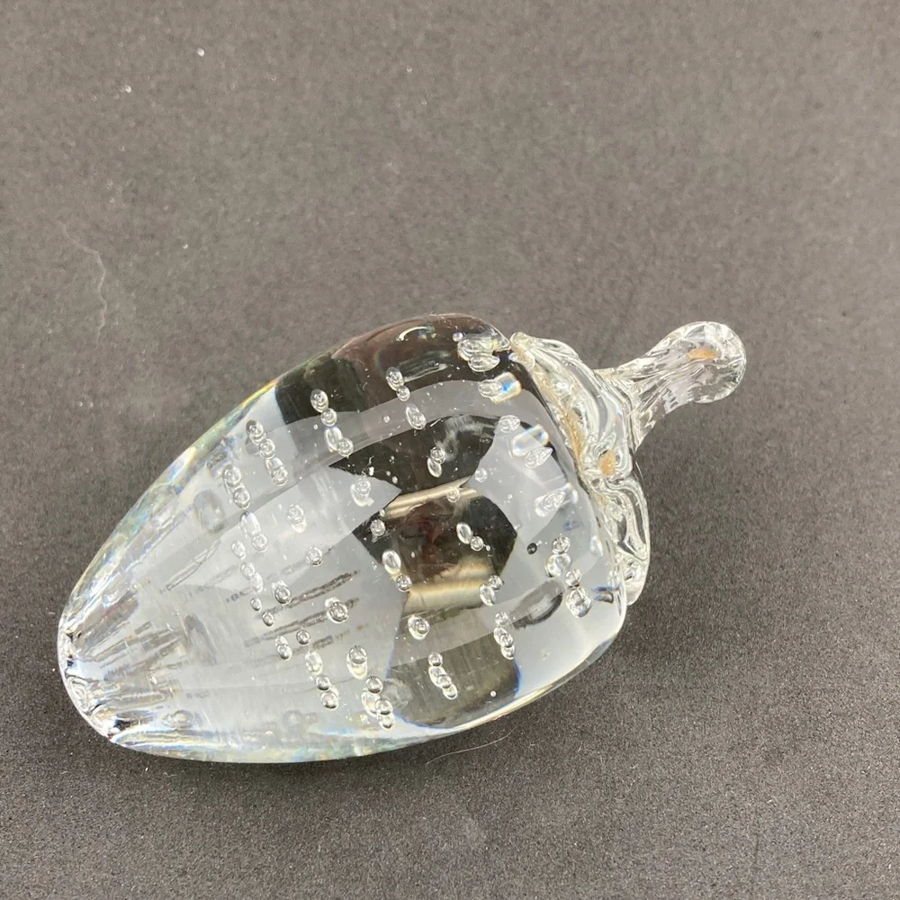 Crowning Touch VTG Clear Glass Paperweight 4”